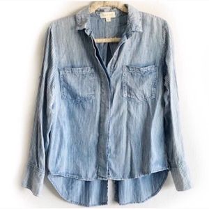ANTHROPOLOGIE cloth & stone Chambray Shirt Size XS